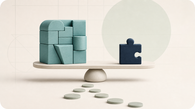 A strong internal team balanced with targeted external expertise